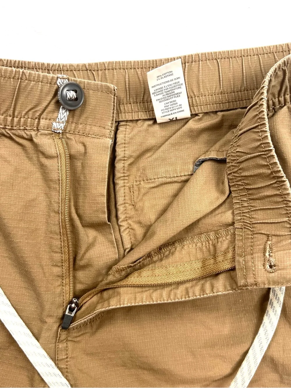 Vuori Ripstop Climber Shorts Mens XL Brown V370 Elastic Waist
